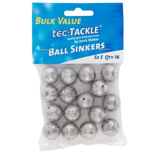 Jarvis Walker Tec Tackle Ball Sinkers Value Pack 5