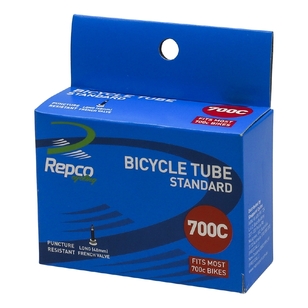 Repco Standard 700x20-25C Bike Tube Black 700C