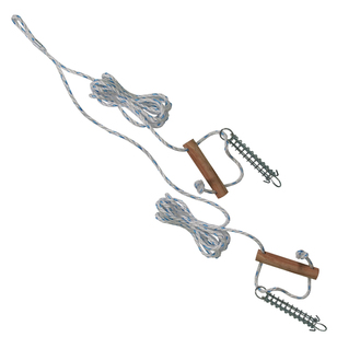 OZtrail 6mm Double Guy Rope with Wooden Runners & Springs