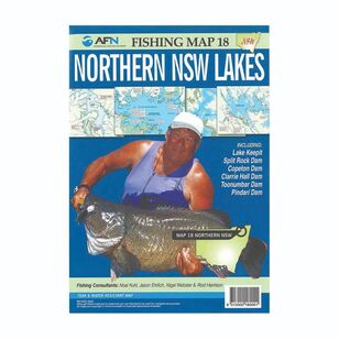 Australian Fishing Network Queensland Border Lakes Fishing Map White