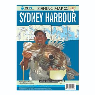 AFN Waterproof Fishing Map #22 Sydney Harbour White