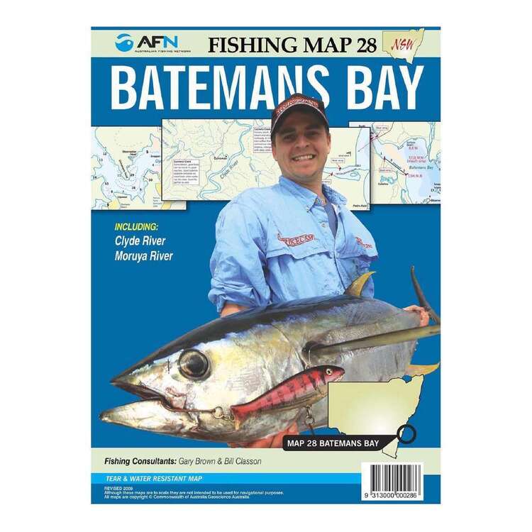 AFN Waterproof Fishing Map #28 Batemans Bay