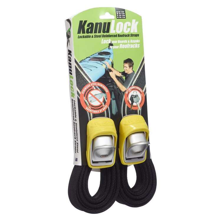 KanuLock Lockable Tie Downs Black