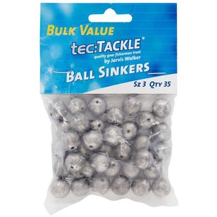 Jarvis Walker Tec Tackle Ball Sinkers Value Pack Silver