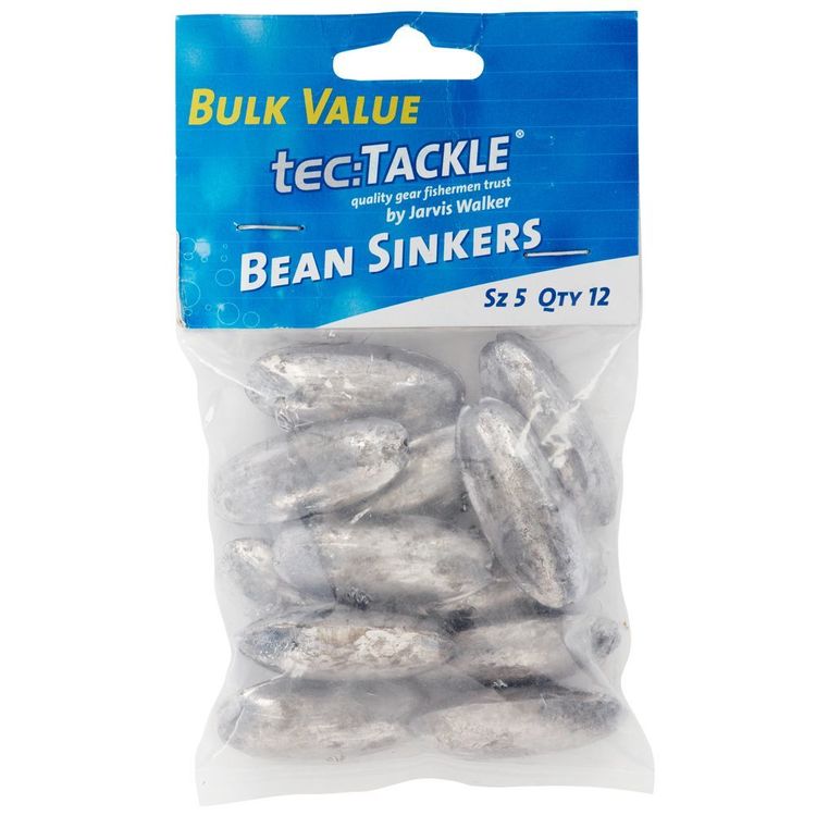 Jarvis Walker Tec Tackle Bean Sinkers Value Pack