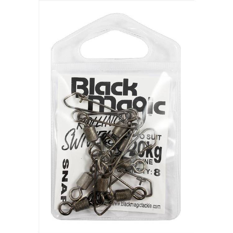 Black Magic Rolling Snap Swivel Small Pack