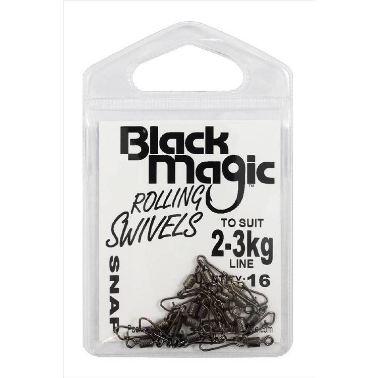 Black Magic Rolling Snap Swivel Small Pack