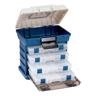 Plano 1364 4-By 3600 Rack System Tackle Box Blue & Clear