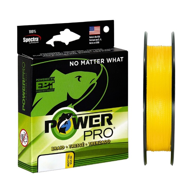 Power Pro PowerPro Super 8 Slick Braided Line 150 Yards, 15 lbs Tested,  0.008 Diameter, Hi-Vis Yellow