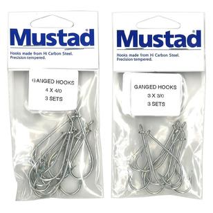Mustad Ganged 4 Hook 3 Set