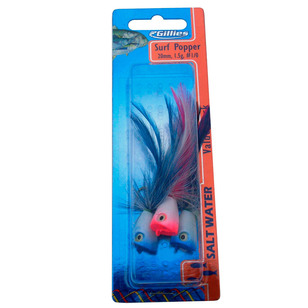 Gillies Surf Popper 1/0 Lure 3 Pack Blue & Red 1 / 0