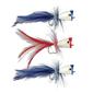 Gillies Surf Popper 1/0 Lure 3 Pack Blue & Red 1 / 0