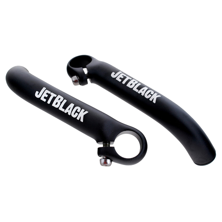 JetBlack Long Alloy Handlebar Bike Ends