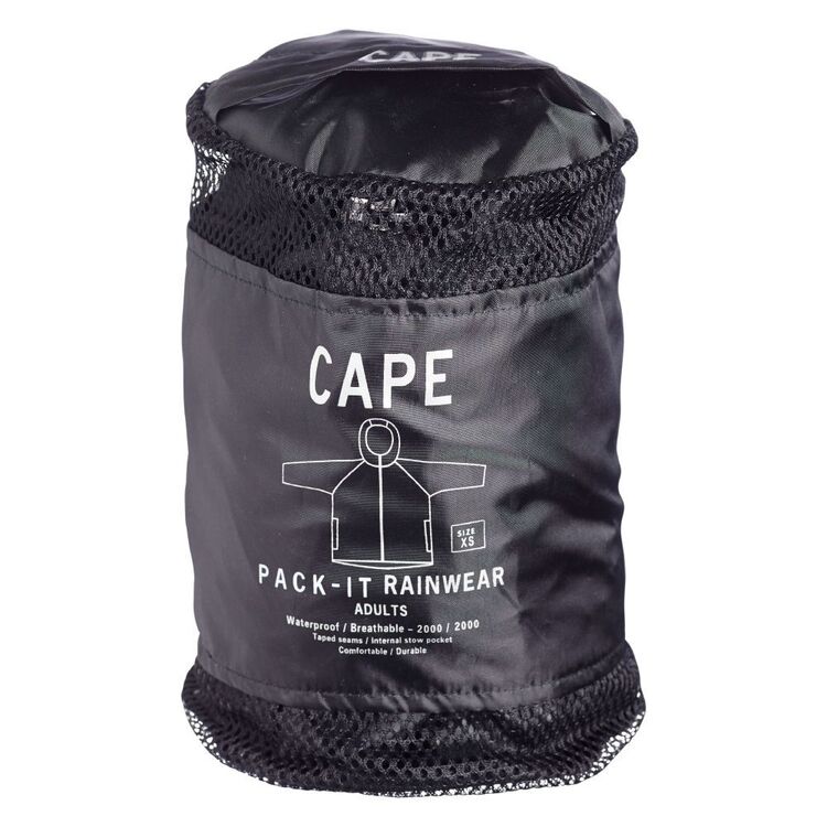 Cape Adults' Pack It Rain Jacket Black