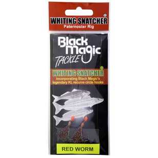 Black Magic Whiting Snatcher Rig Pack Red Worm