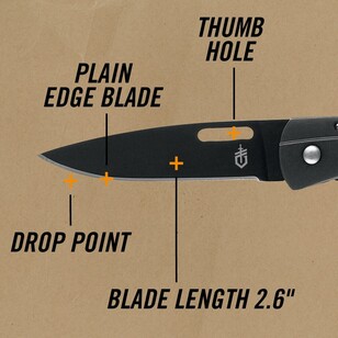 Gerber STL Drop Point Fine Edge Single Blade Knife