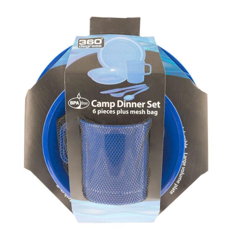 360 Degrees Camp Dinner Set Blue