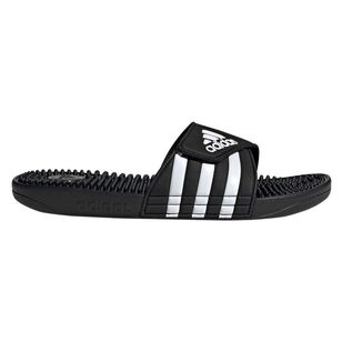 adidas Men's adissage Sandals Black & White 11