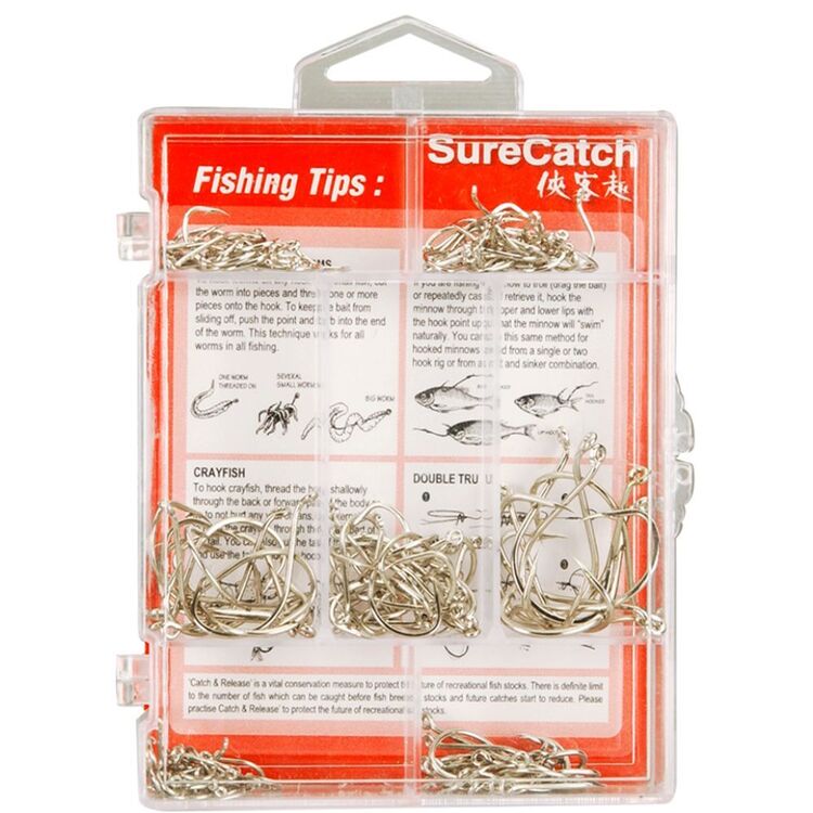 SureCatch 140 Piece Assorted Beak Fishing Hook Pack
