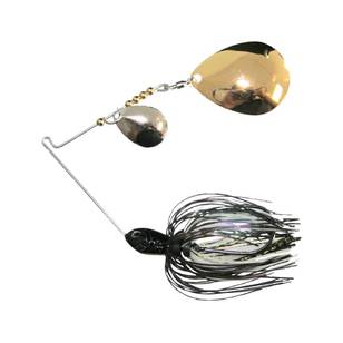 Tackle Tactics Tornado Double Colorado Spinner Bait Lure Black Gold Scale 1 / 2 oz