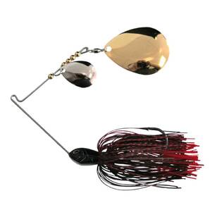Tackle Tactics Tornado Double Colorado Spinner Bait Lure Red Black Scale 1 / 2 oz