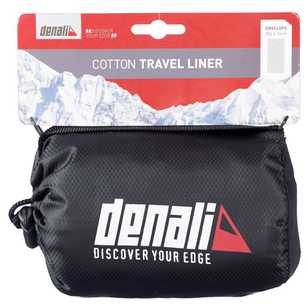 Denali Cotton Travel Sleeping Bag Liner Envelope White