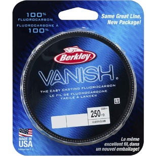 Berkley Vanish Fluorocarbon Fishing Line – Clear, Pony Spools, Choose Your Size