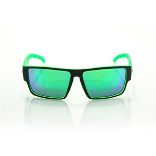 Carve Sublime Sunglasses Matt Black & Green Iridium One Size Fits Most