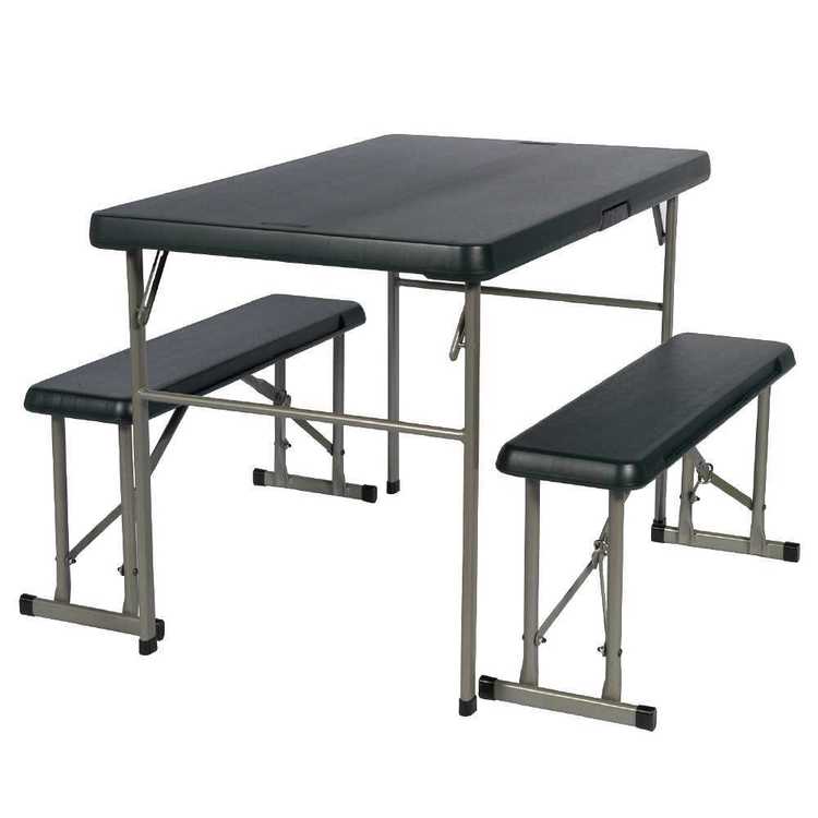 Portable Camping Tables Picnic, Folding Camping Table And Chairs Set Bunnings