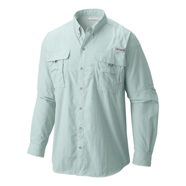 Columbia Men's PFG Bahama II Long Sleeve Shirt Cool Green Large