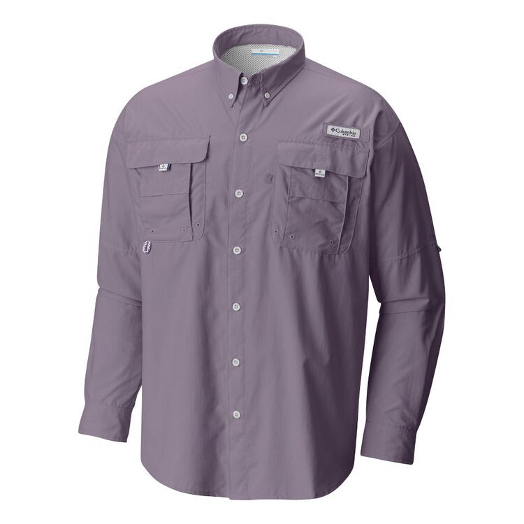 Columbia Men's PFG Bahama II Long Sleeve Shirt Granite Purple X Large