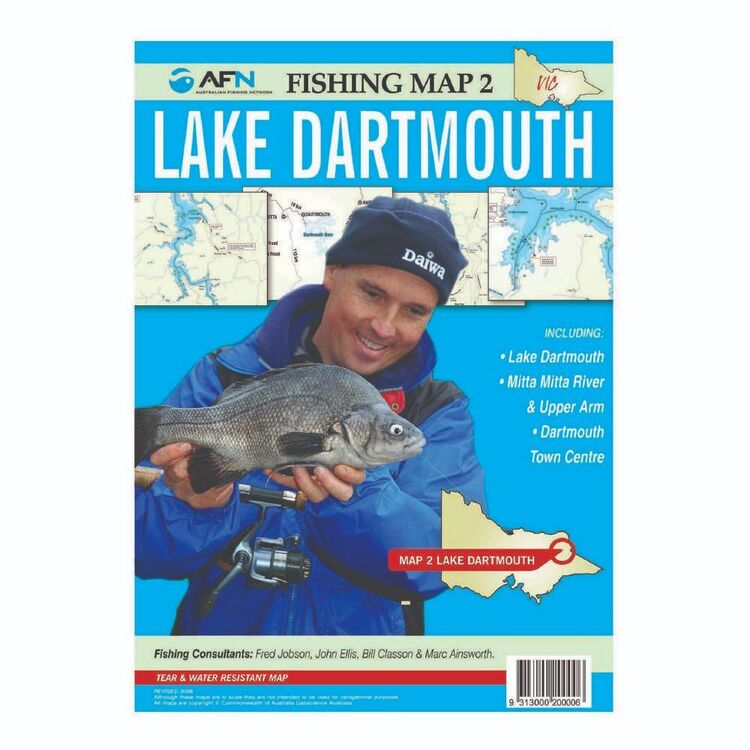AFN Waterproof Fishing Map #2 Lake Dartmouth