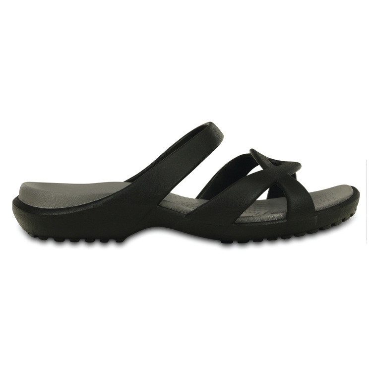 Crocs Women's Meleen Twist Sandals Black & Smoke 5