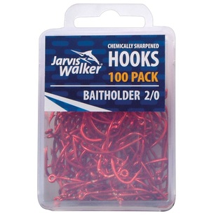 Jarvis Walker Red Baitholder Chemically Sharpened Hook 100 Pack