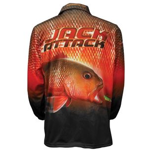 Bigfish Jack Attack Sublimated Polo Shirt Red & Black