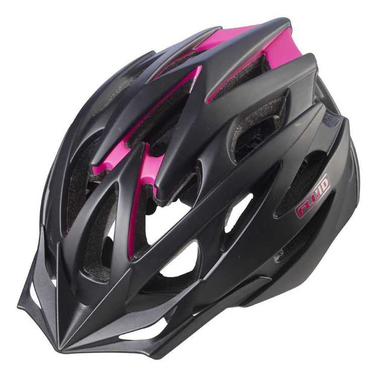 Fluid Adult's Rapid Vivid Black Bike Helmet