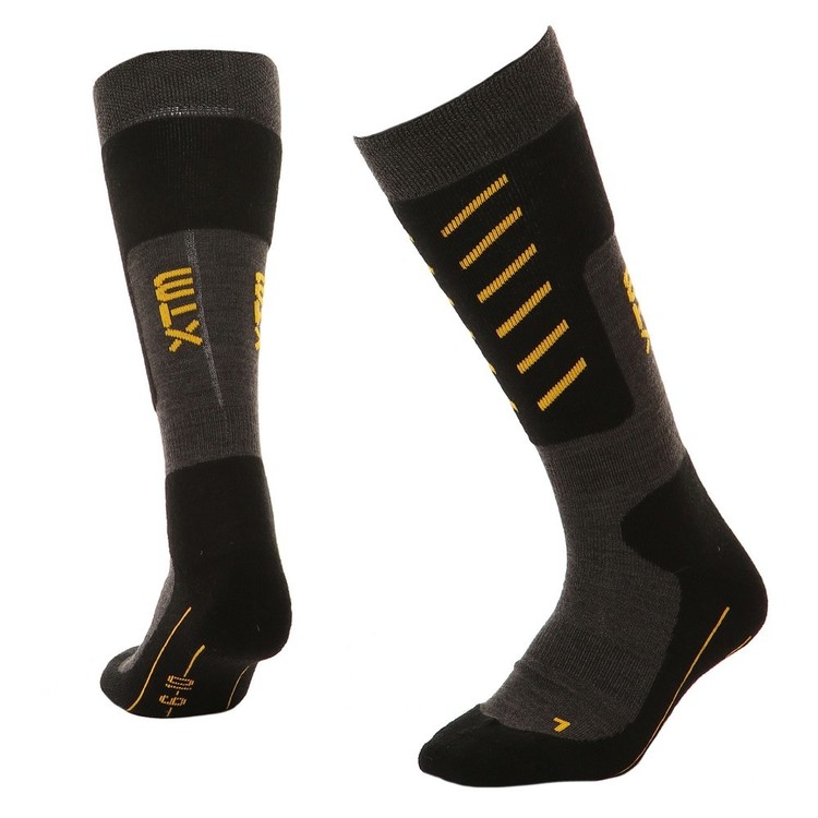 XTM Adults' Half Pipe Socks Black & Yellow
