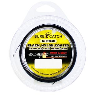SureCatch Black Coat 10 Metre Wire Black