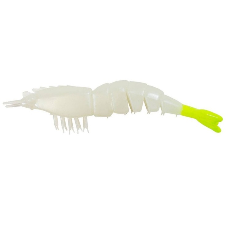 ZMan EZ ShrimpZ 3.5'' Lures 2 Pack Glow Chartreuse Tail