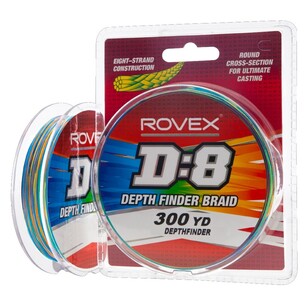Rovex D8 Depthfinder Braid Line 300 Yard Spool Multicoloured