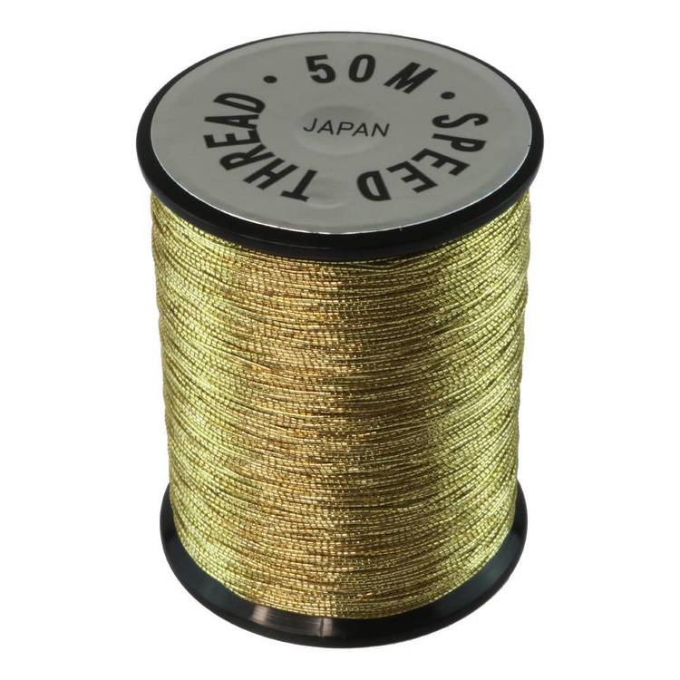 Fuji Speed Thread Metallic 50 Metre Roll Gold