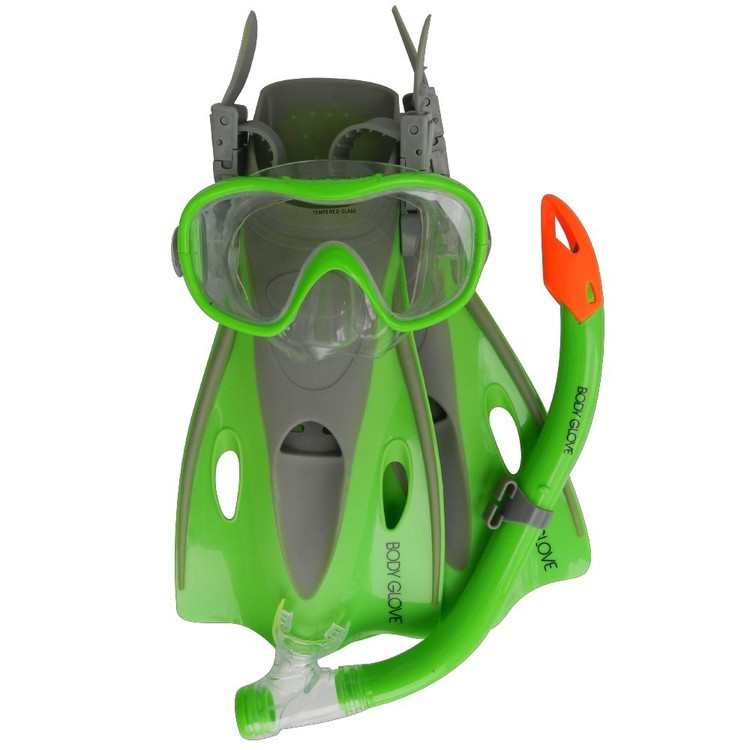 Body Glove Sorrento Youth 4-Piece Dive Set Green Large - X Large