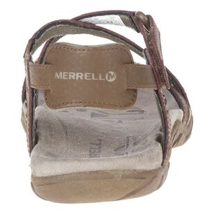 Merrell Women's Sandspiur Rose Leather Sandals Dark Earth