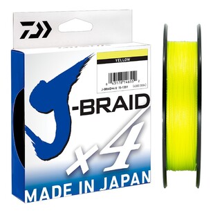 Daiwa J-Braid x4 Braid Line 270 Metre Spool Yellow