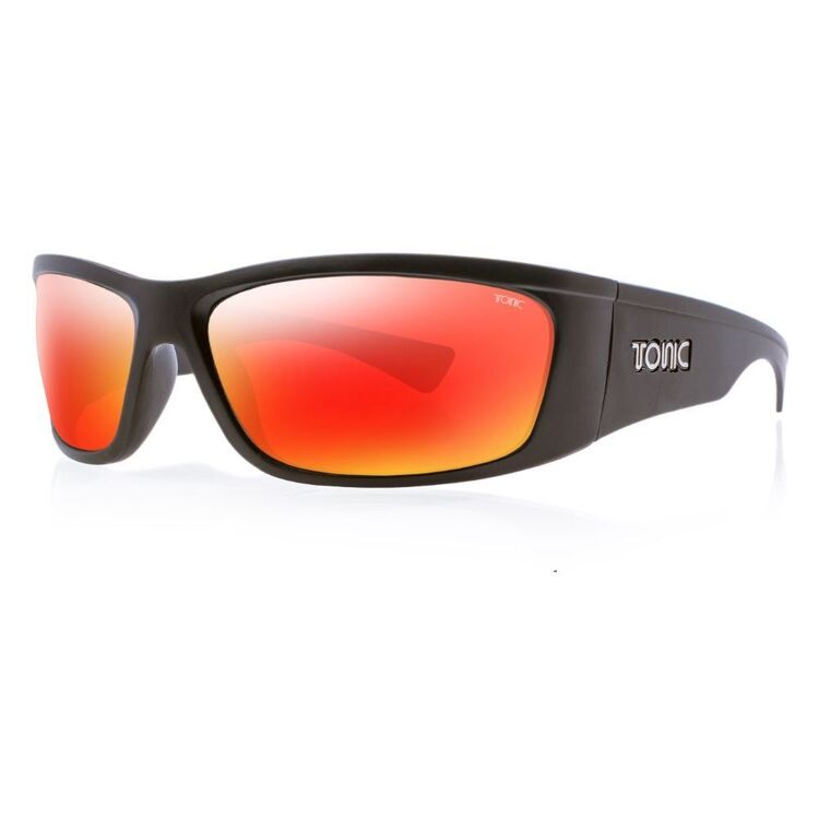 Tonic Shimmer Sunglasses Matte Black & Red Mirror