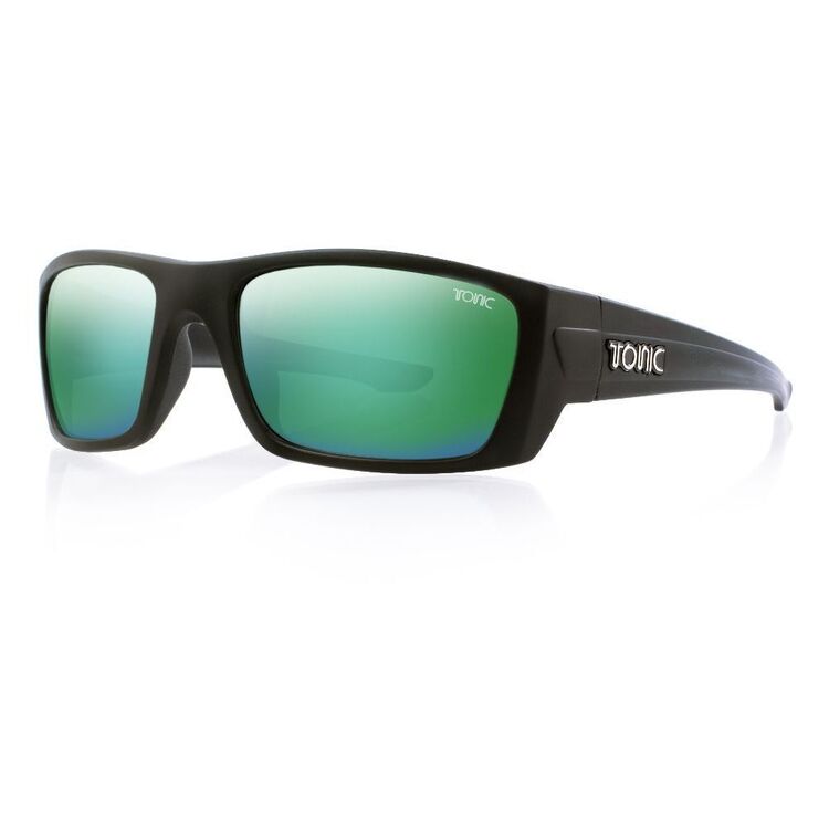 Tonic Youranium Sunglasses Matte Black & Green Mirror