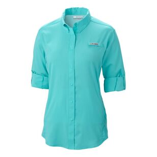 Columbia Women's Tamiami II Long Sleeve Shirt 362 Electric Turquoise