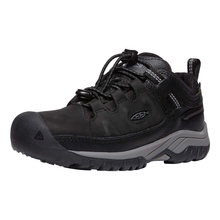 Keen Kids Targhee Waterproof Low Hiking Boots Black & Steel Grey