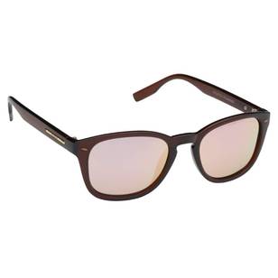 Stiletto Odessa Sunglasses Crystal Dark Brown & Pink Revo One Size Fits Most