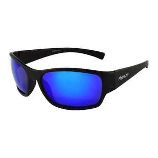 Mangrove Jack's Dingo Sunglasses Shiny Black & Blue Revo One Size Fits Most